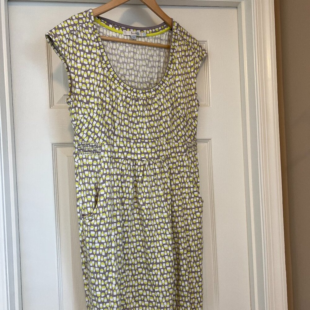 Boden Yellow Jersey Dress, Size 8P